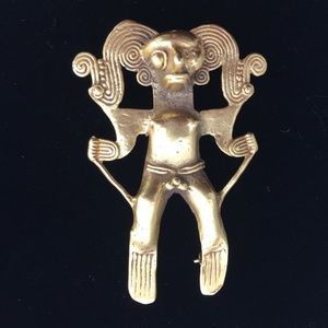 VINTAGE ALVA STUDIOS Fertility Figure Brooch